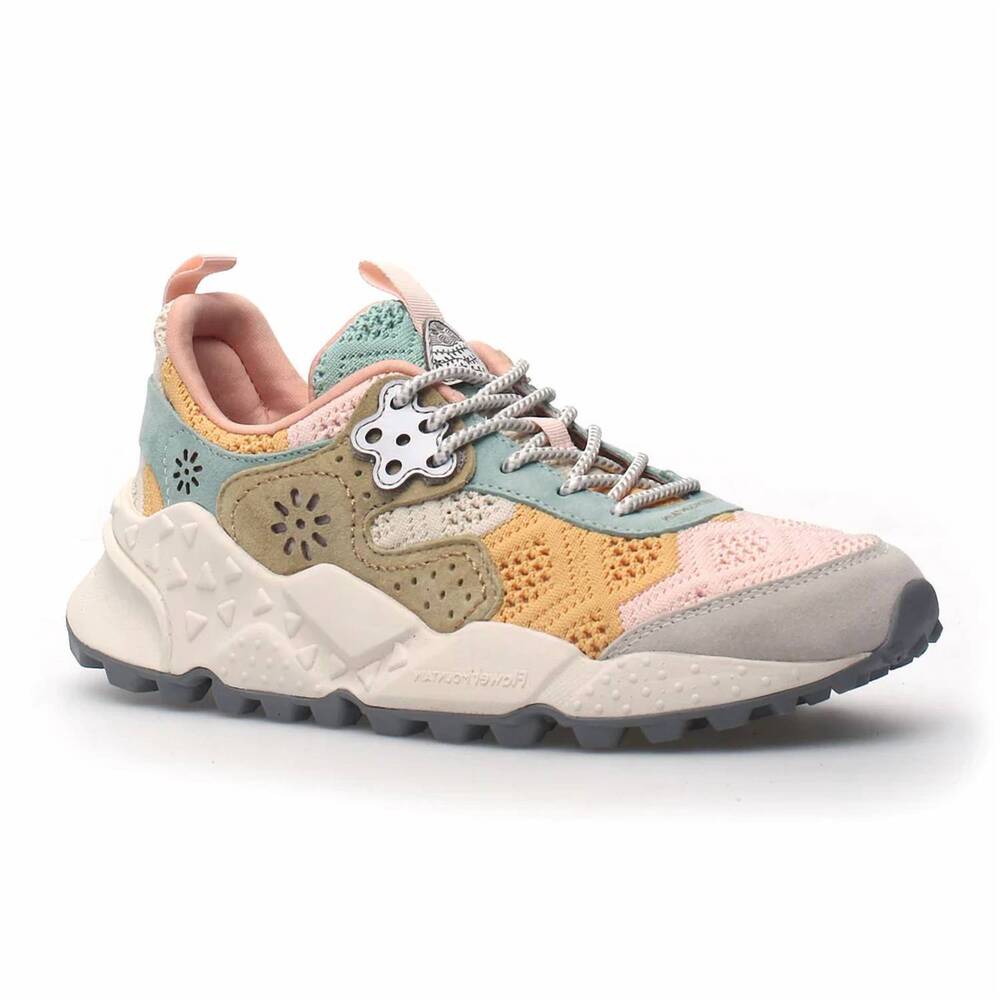 NEW FLOWER MOUNTAIN women's kotetsu sneaker in taupe/pink - Picture 2 of 3